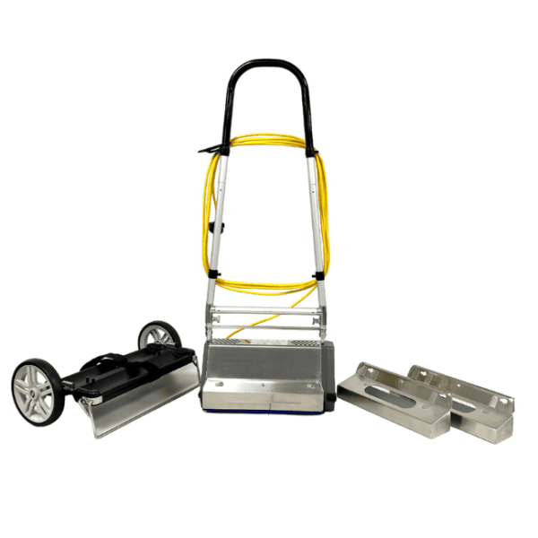 TM4 CRB dry carpet cleaning machine with renovator trays.